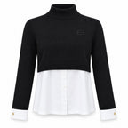 Black Turtleneck Layered Top