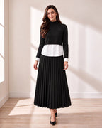 Black Turtleneck Layered Top