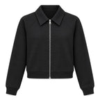 Black Collared Zip Jacket