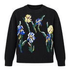 Black Floral Sweater