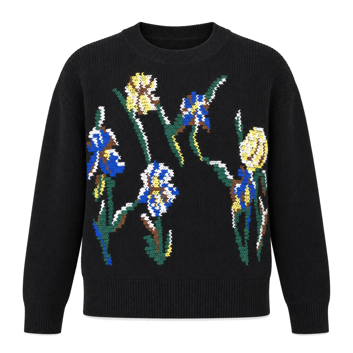 Black Floral Sweater