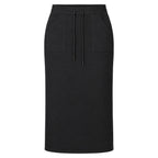 Knit Pencil Skirt in Black
