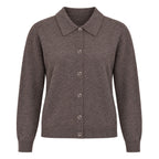 Brown Collared Cardigan