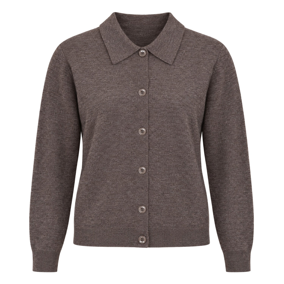 Brown Collared Cardigan