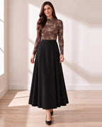Brown Rose Mock Neck
