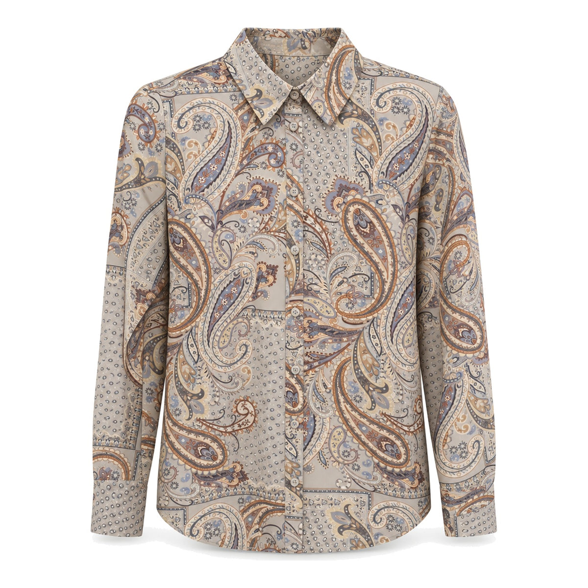 Grey Paisley Blouse flat