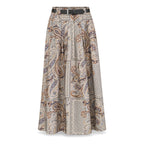 Grey Paisley Skirt flat