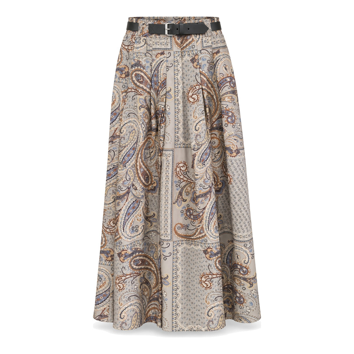 Grey Paisley Skirt flat