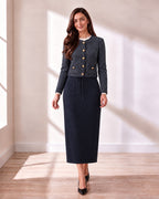 Navy Tweed Jacket