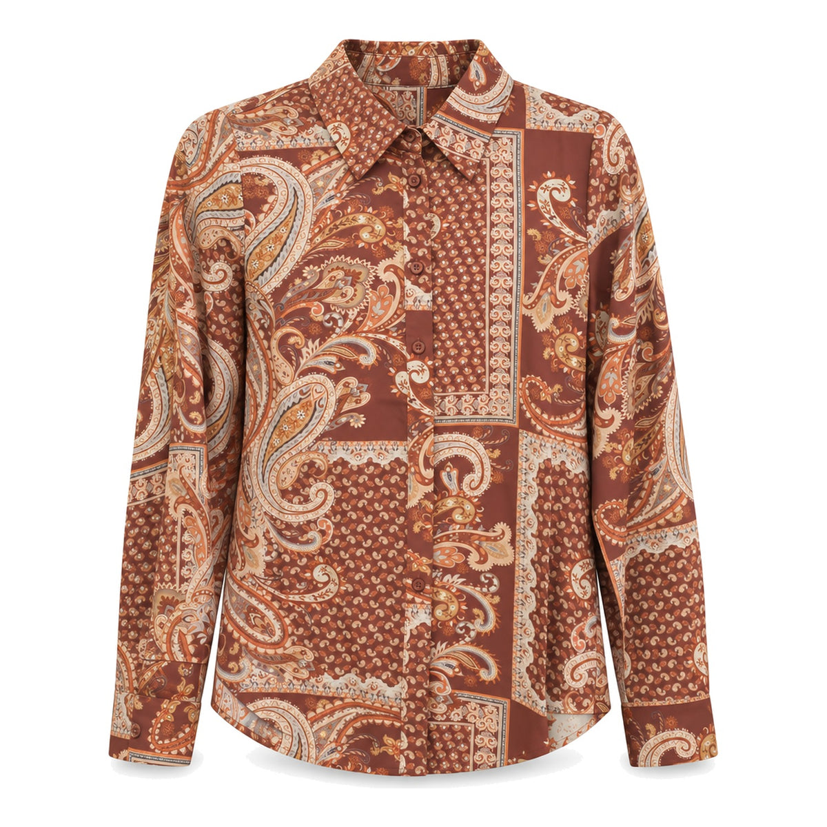 Rust Paisley Blouse flat