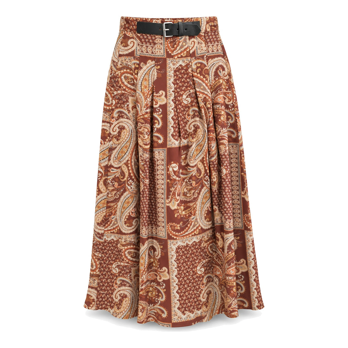 Rust Paisley Skirt flat