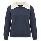 Slate Cream-Collar Sweater