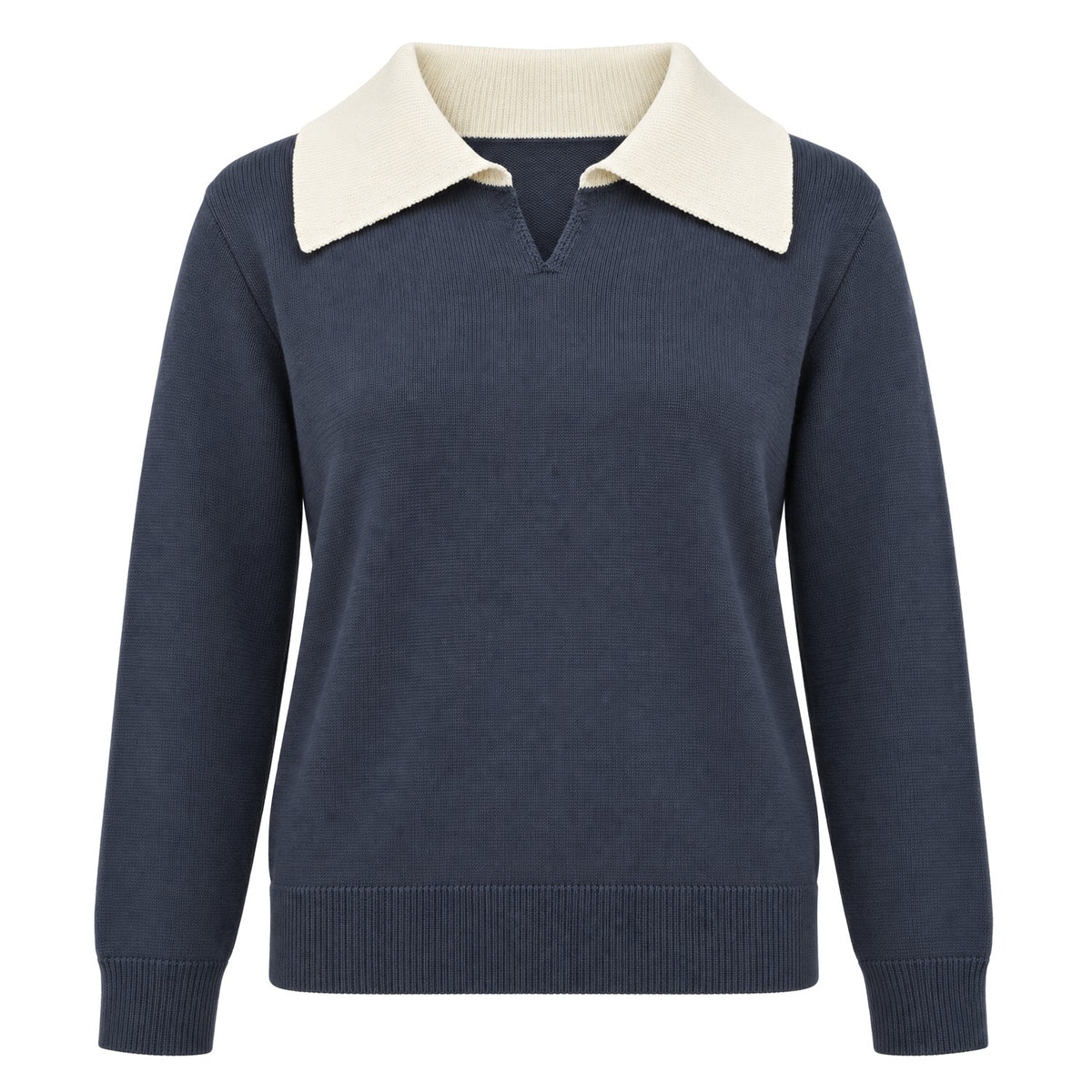 Slate Cream-Collar Sweater