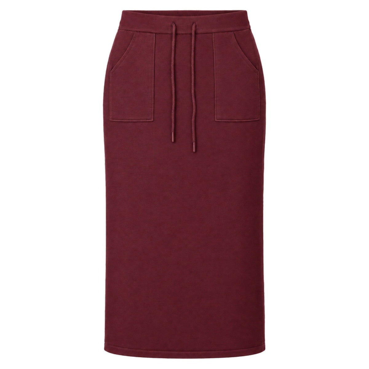 Knit Pencil Skirt in Wine